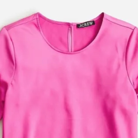 NWT J Crew BM976 Women S Tall Winter Garden Ruffle Sleeve Top Soft Azalea Pink - Picture 6 of 7